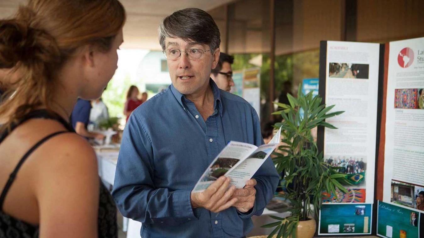 Tim DeVoogd with student